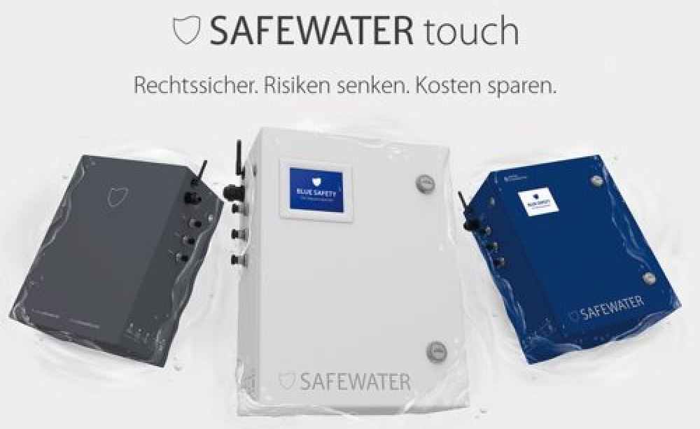 Die Safewater-Technologie von Blue Safety: wirksam, rechtssicher und kosteneffizient Safewater touch