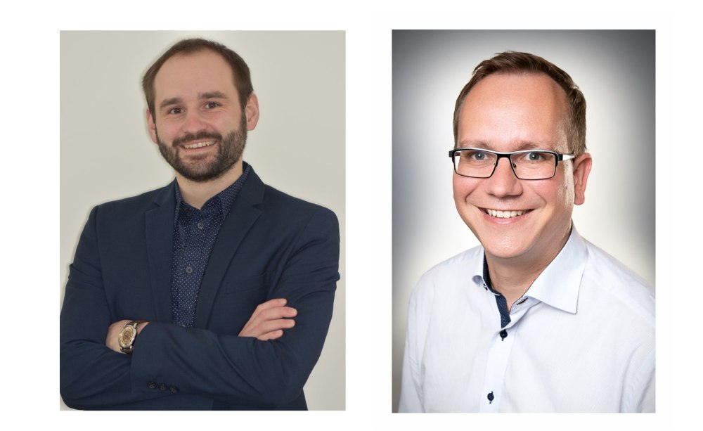 zwei Portraitfotos von Männern nebeneinander