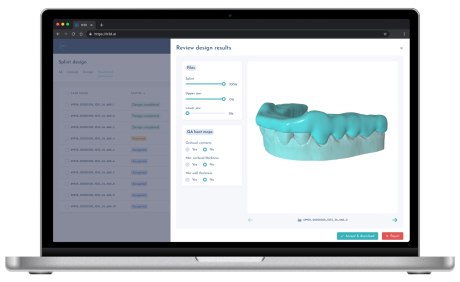 Screenshot der CAD-Oberfläche von H3D AutoDesign Dental