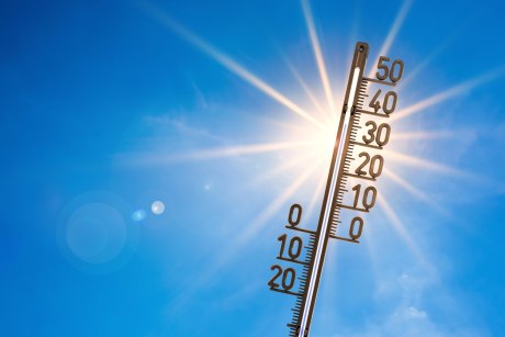 Sonne blauer Himmel Thermometer