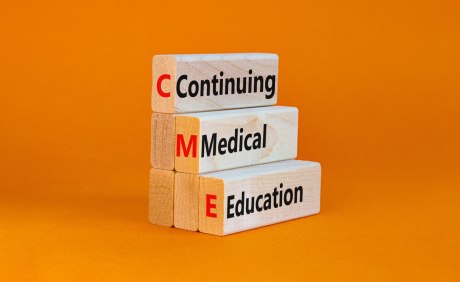 Bauklötze Aufschrift CME Continuing Medical Education