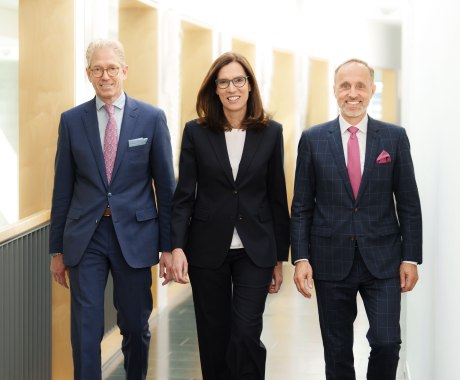 KBV-Vorstand: Dr. Andreas Gassen, Dr. Sibylle Steiner, Dr. Stephan Hofmeister (von links)